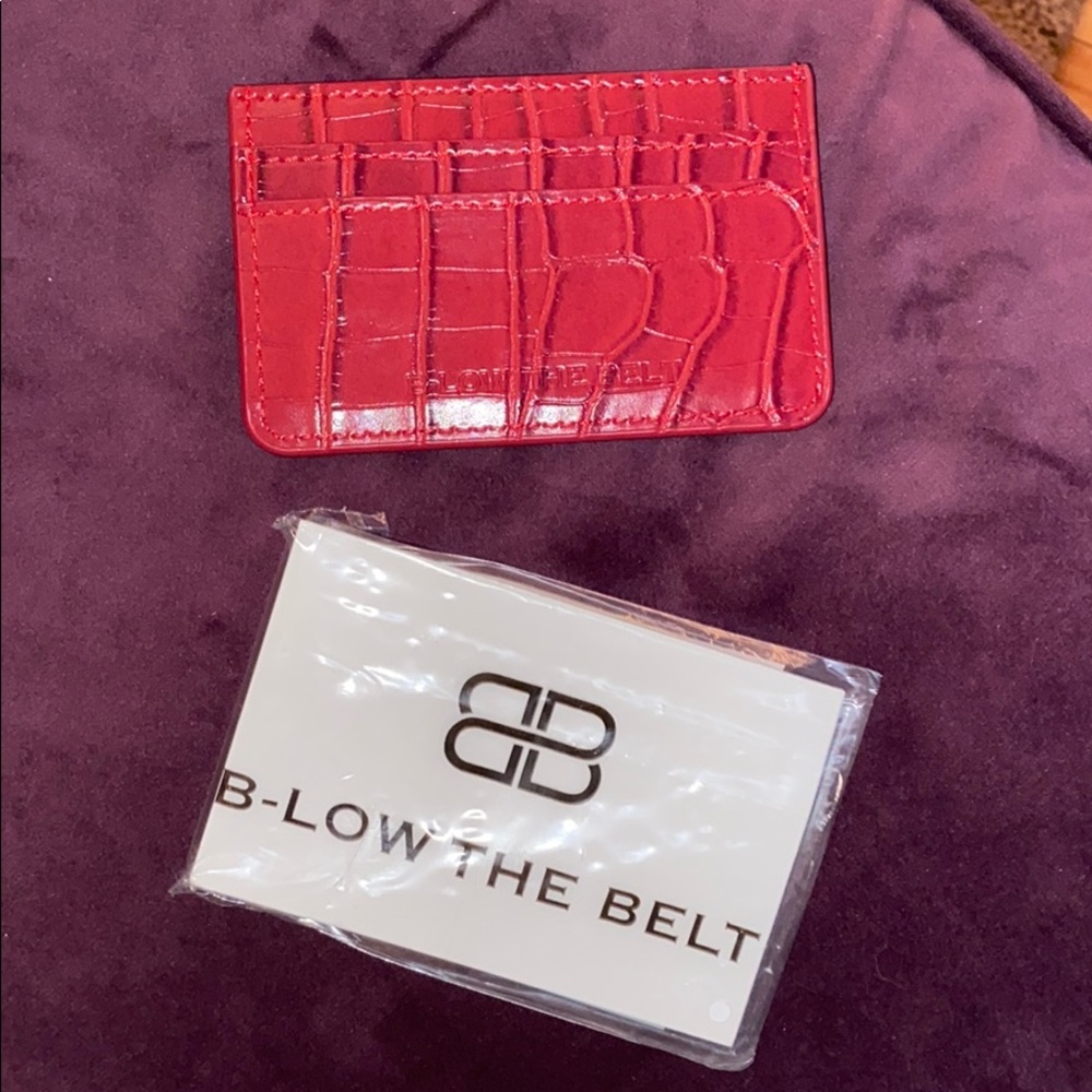 B-low the belt croc card case